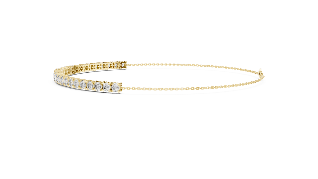 Multiple Round Cut Lab Diamond Chain Bracelet