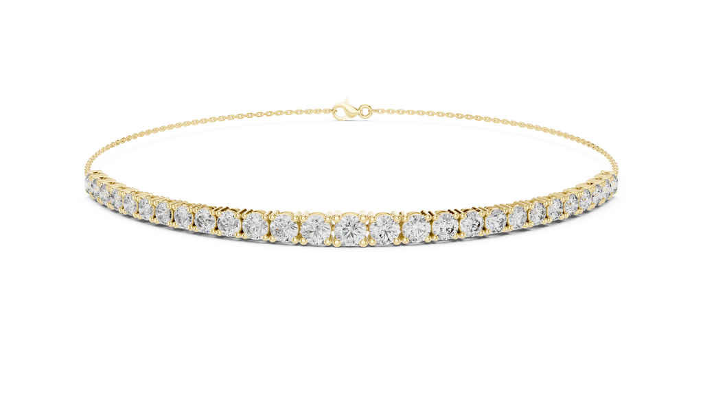 Multiple Round Cut Lab Diamond Chain Bracelet