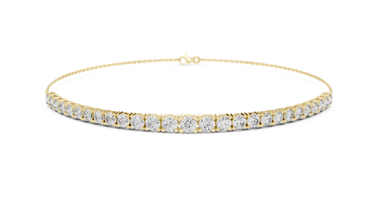 Multiple Round Cut Lab Diamond Chain Bracelet