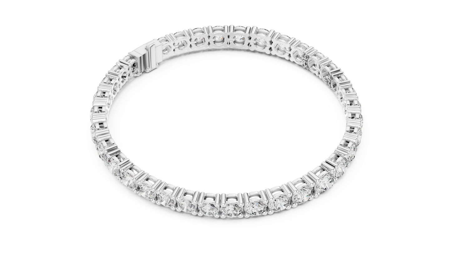 Classic Tennis Bracelet With Round Lab Diamond