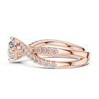 1 Carat Round Cut Lab Diamond Twisted Shank Ring