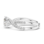 1 Carat Round Cut Lab Diamond Twisted Shank Ring