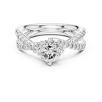 1 Carat Round Cut Lab Diamond Twisted Shank Ring