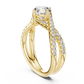 1 Carat Round Cut Lab Diamond Twisted Shank Ring