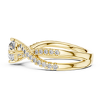 1 Carat Round Cut Lab Diamond Twisted Shank Ring