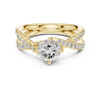 1 Carat Round Cut Lab Diamond Twisted Shank Ring