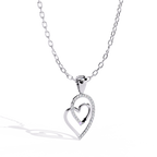 Round Cut Lab Diamond Heart Pendant