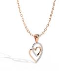 Round Cut Lab Diamond Heart Pendant