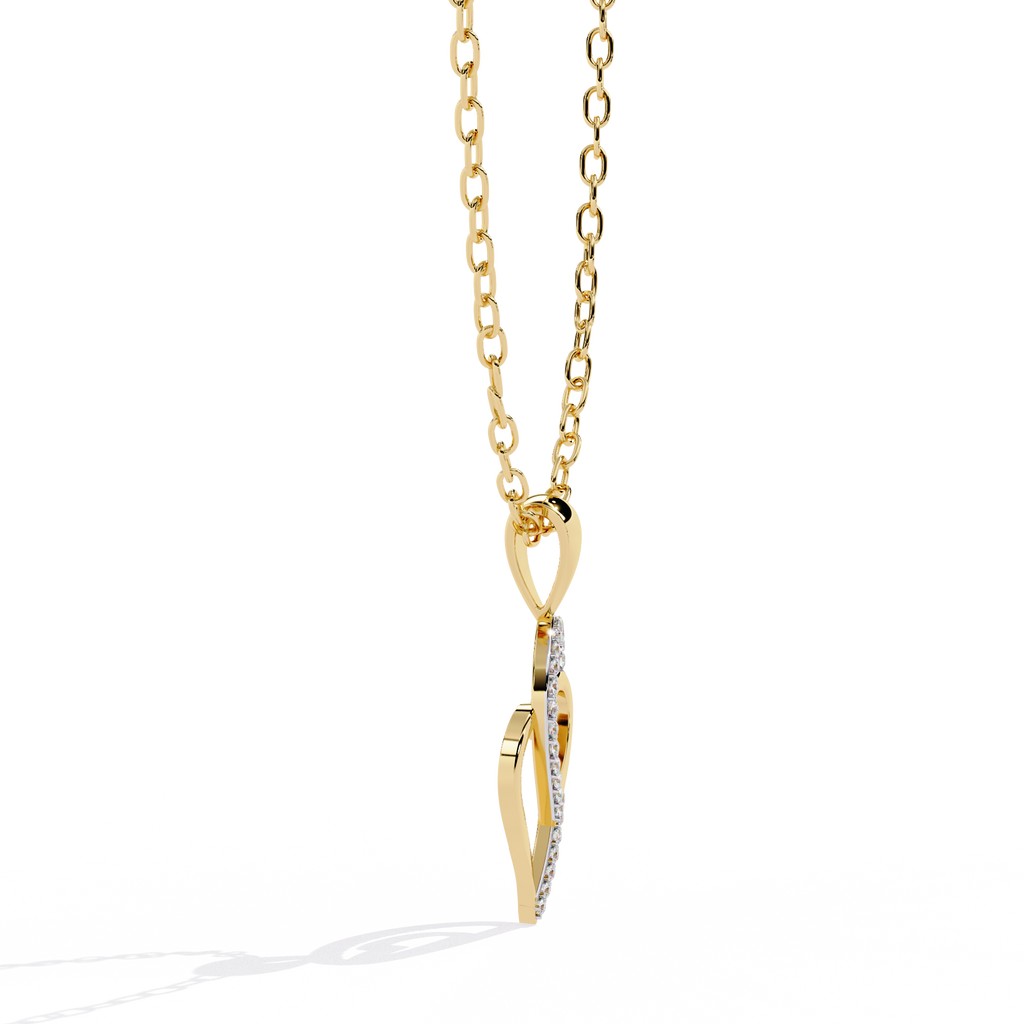 Round Cut Lab Diamond Heart Pendant