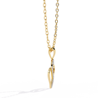 Round Cut Lab Diamond Heart Pendant