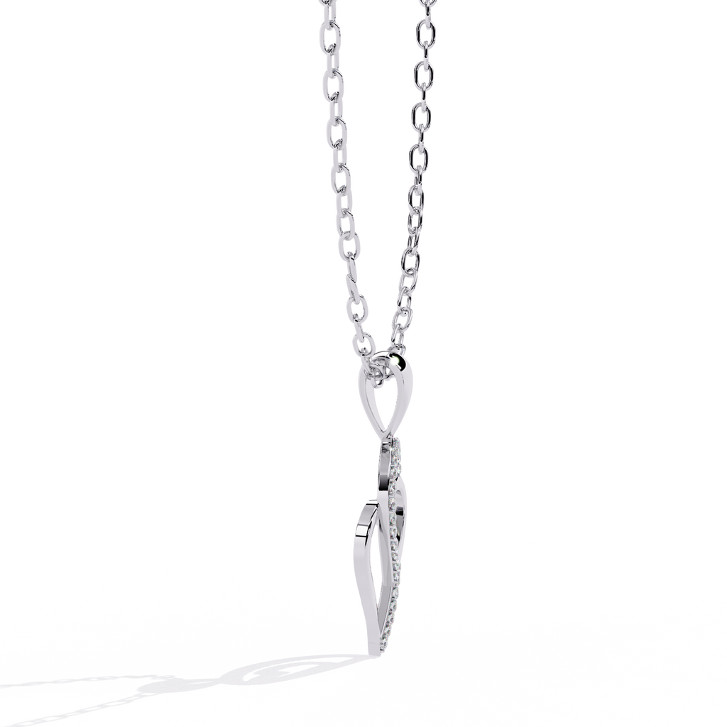 Round Cut Lab Diamond Heart Pendant