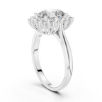 2 Carat Oval Cut Lab Diamond Halo Engagement RIng