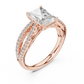 Radiant Cut Lab Diamond Split Shank Ring