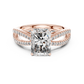Radiant Cut Lab Diamond Split Shank Ring
