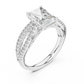 Radiant Cut Lab Diamond Split Shank Ring
