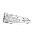 Radiant Cut Lab Diamond Split Shank Ring