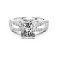 Radiant Cut Lab Diamond Split Shank Ring
