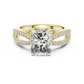 Radiant Cut Lab Diamond Split Shank Ring