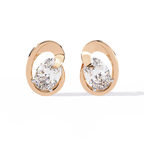 Oval Cut Lab Diamond Fancy Stud Earrings