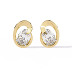 Oval Cut Lab Diamond Fancy Stud Earrings