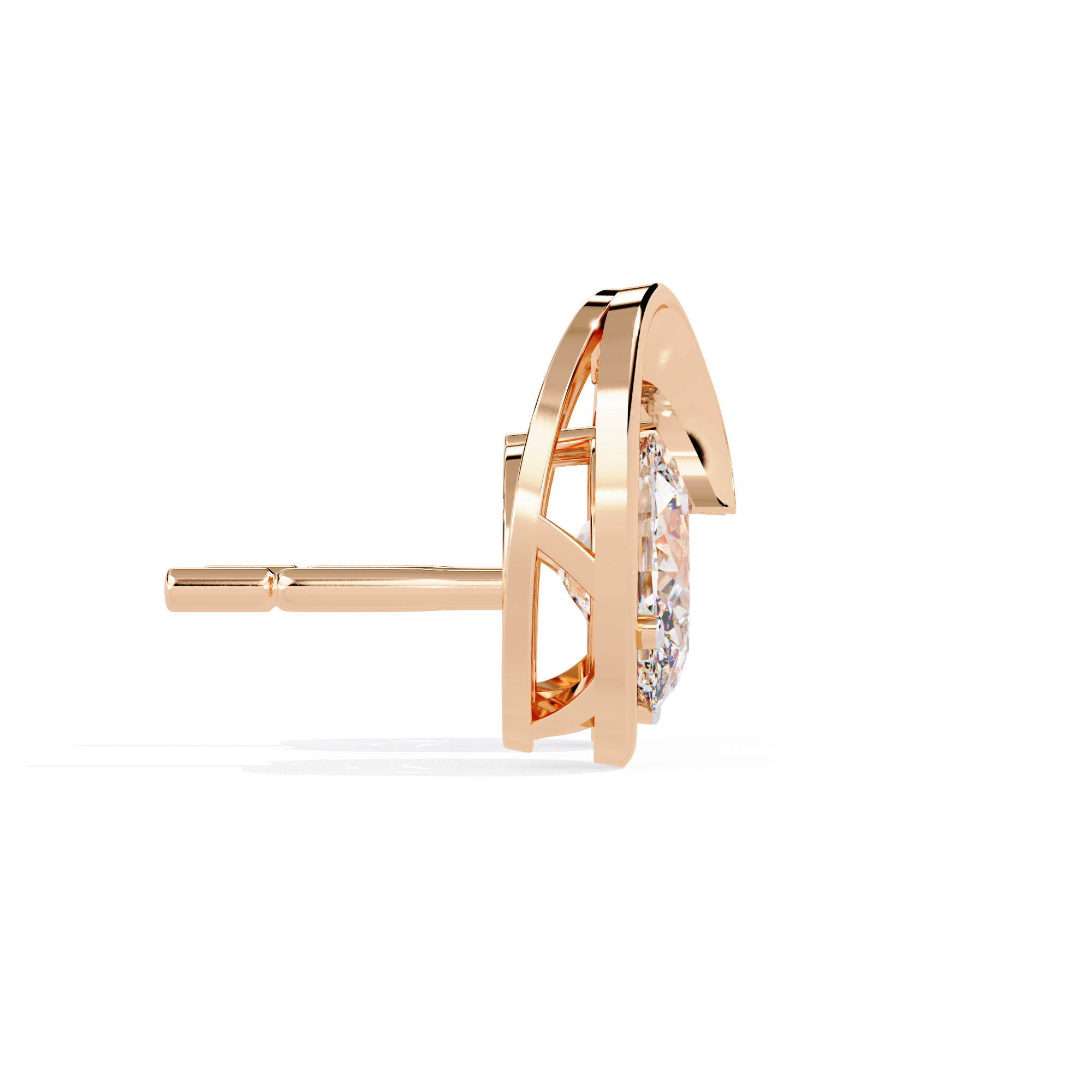 Oval Cut Lab Diamond Fancy Stud Earrings