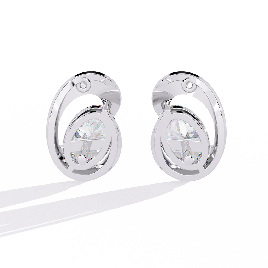 Oval Cut Lab Diamond Fancy Stud Earrings