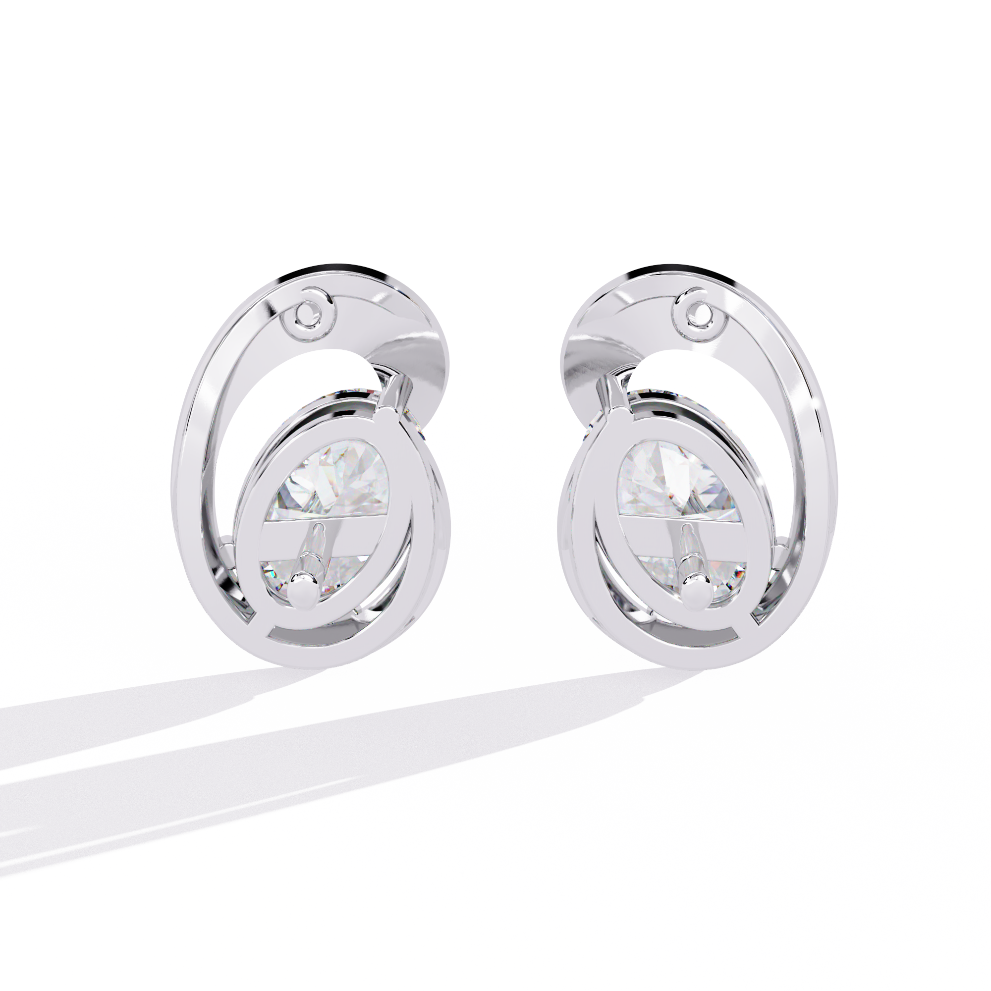 Oval Cut Lab Diamond Fancy Stud Earrings