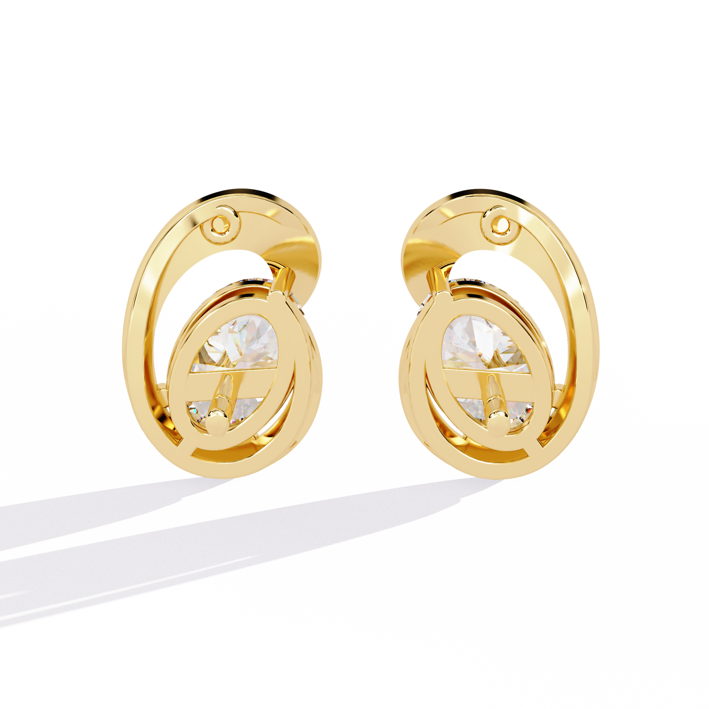 Oval Cut Lab Diamond Fancy Stud Earrings