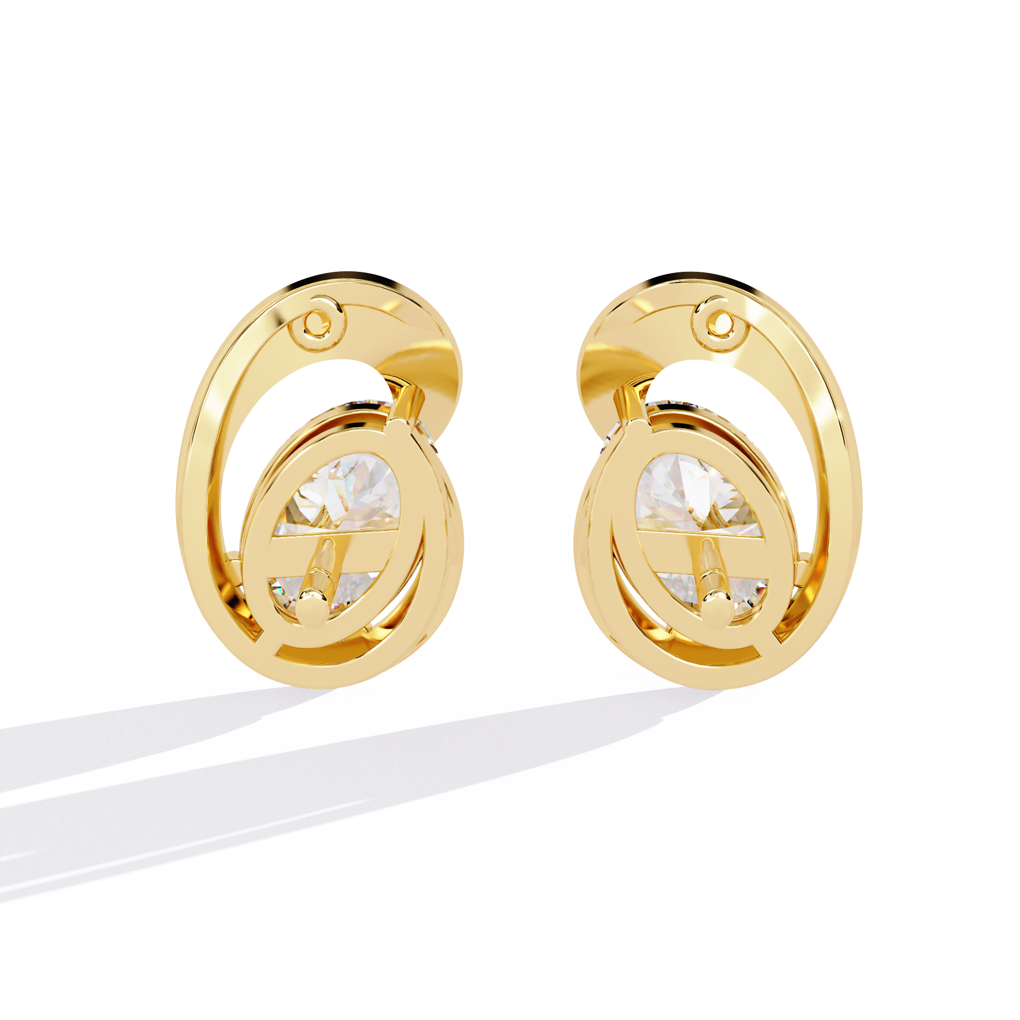 Oval Cut Lab Diamond Fancy Stud Earrings