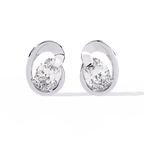 Oval Cut Lab Diamond Fancy Stud Earrings