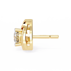 Round Cut Unique Lab Diamond Stud Earring