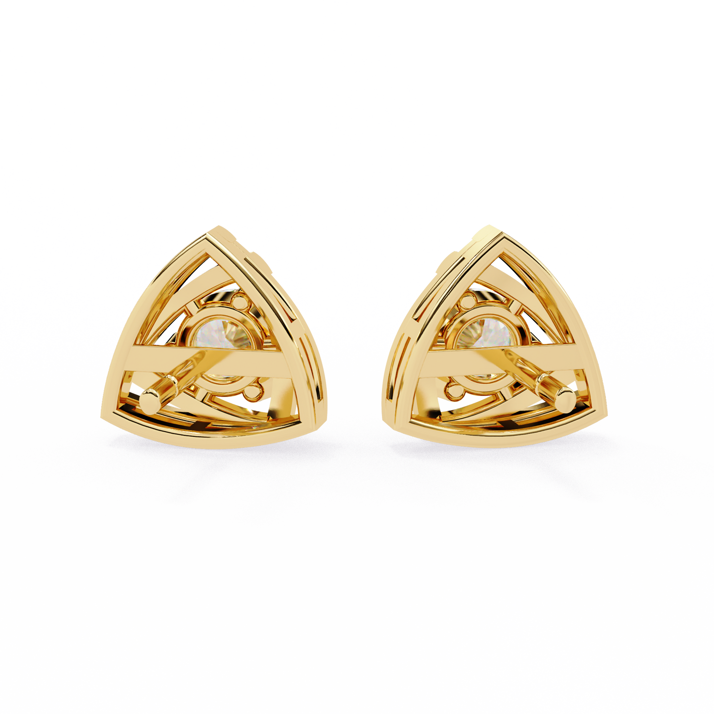 Round Cut Unique Lab Diamond Stud Earring
