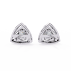 Round Cut Unique Lab Diamond Stud Earring