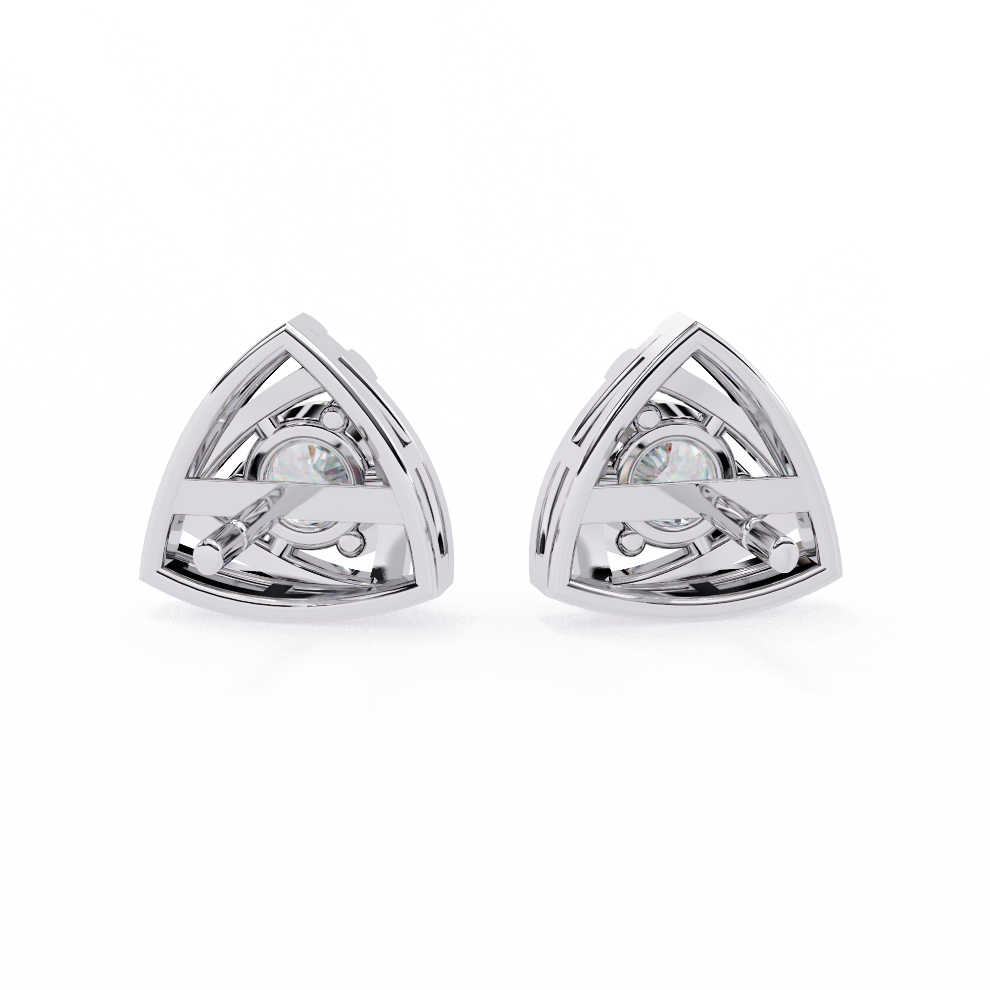 Round Cut Unique Lab Diamond Stud Earring