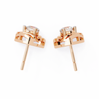Round Cut Unique Lab Diamond Stud Earring