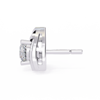 Round Cut Unique Lab Diamond Stud Earring