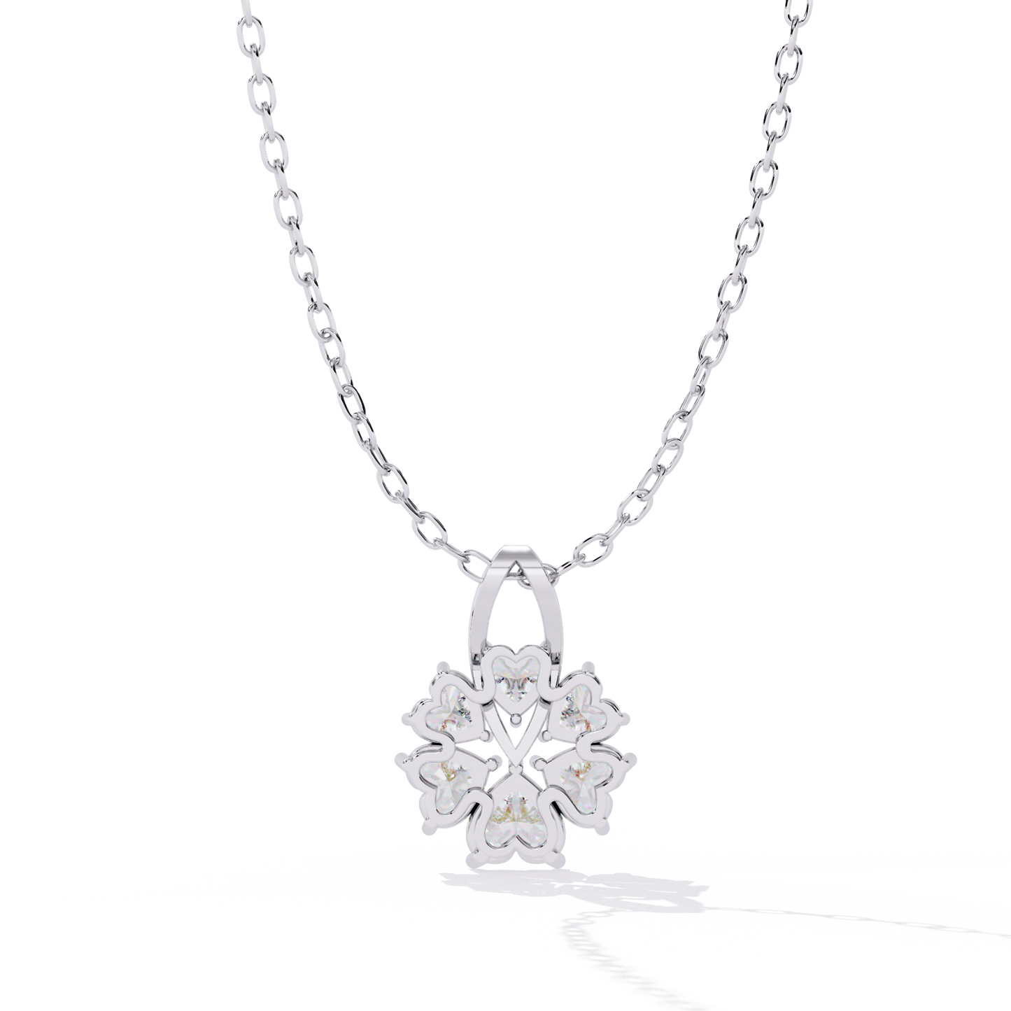 Unique Heart Shape Lab Diamond Pendant