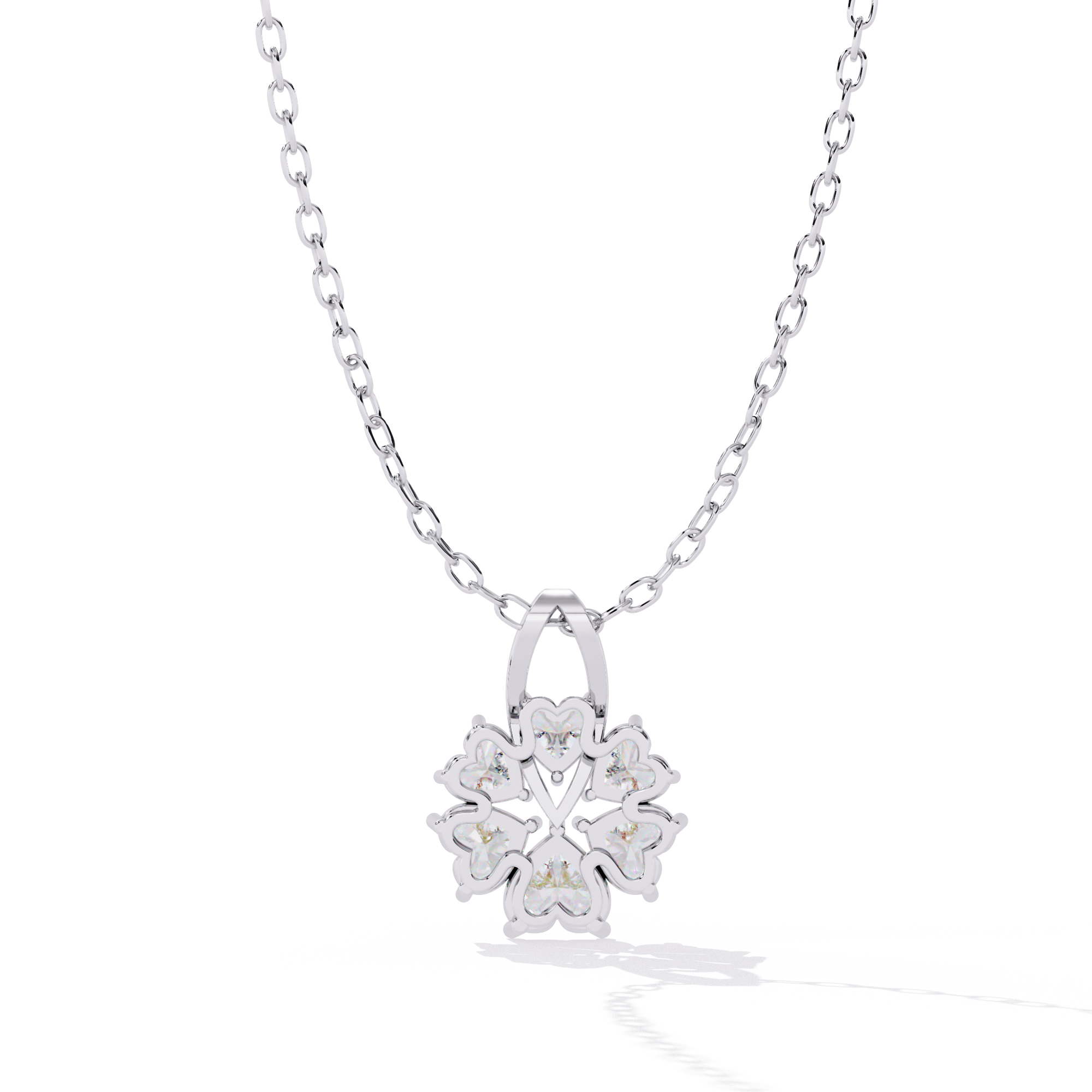 Unique Heart Shape Lab Diamond Pendant