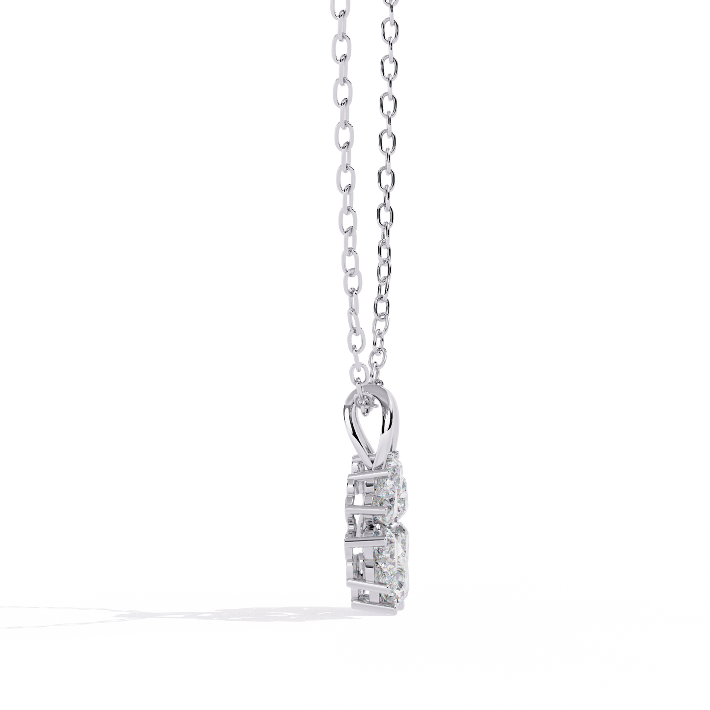 Unique Heart Shape Lab Diamond Pendant