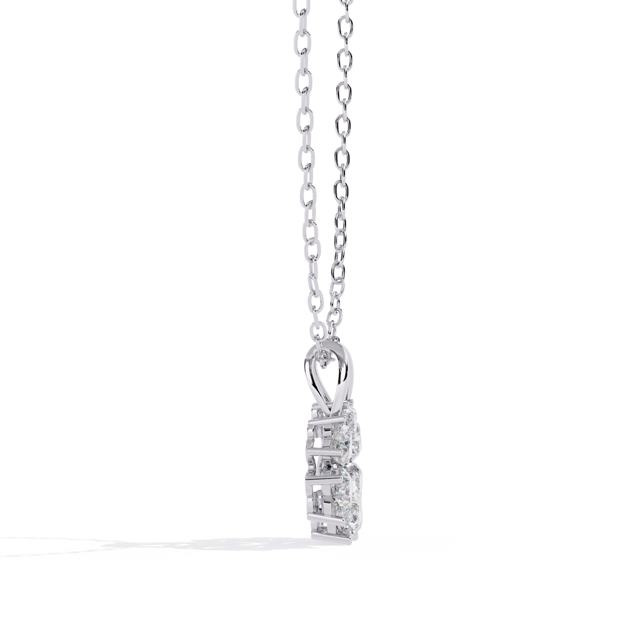 Unique Heart Shape Lab Diamond Pendant