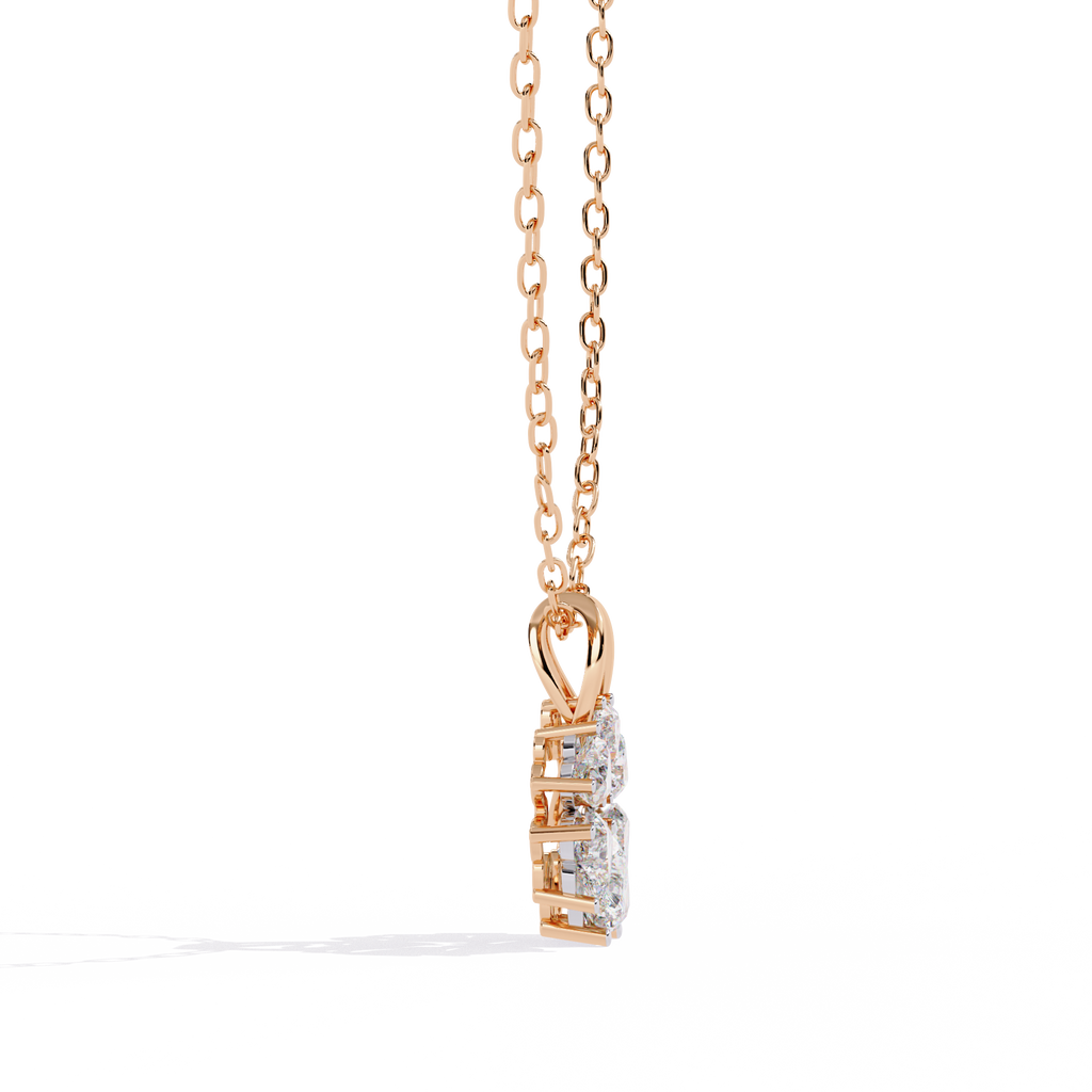 Unique Heart Shape Lab Diamond Pendant