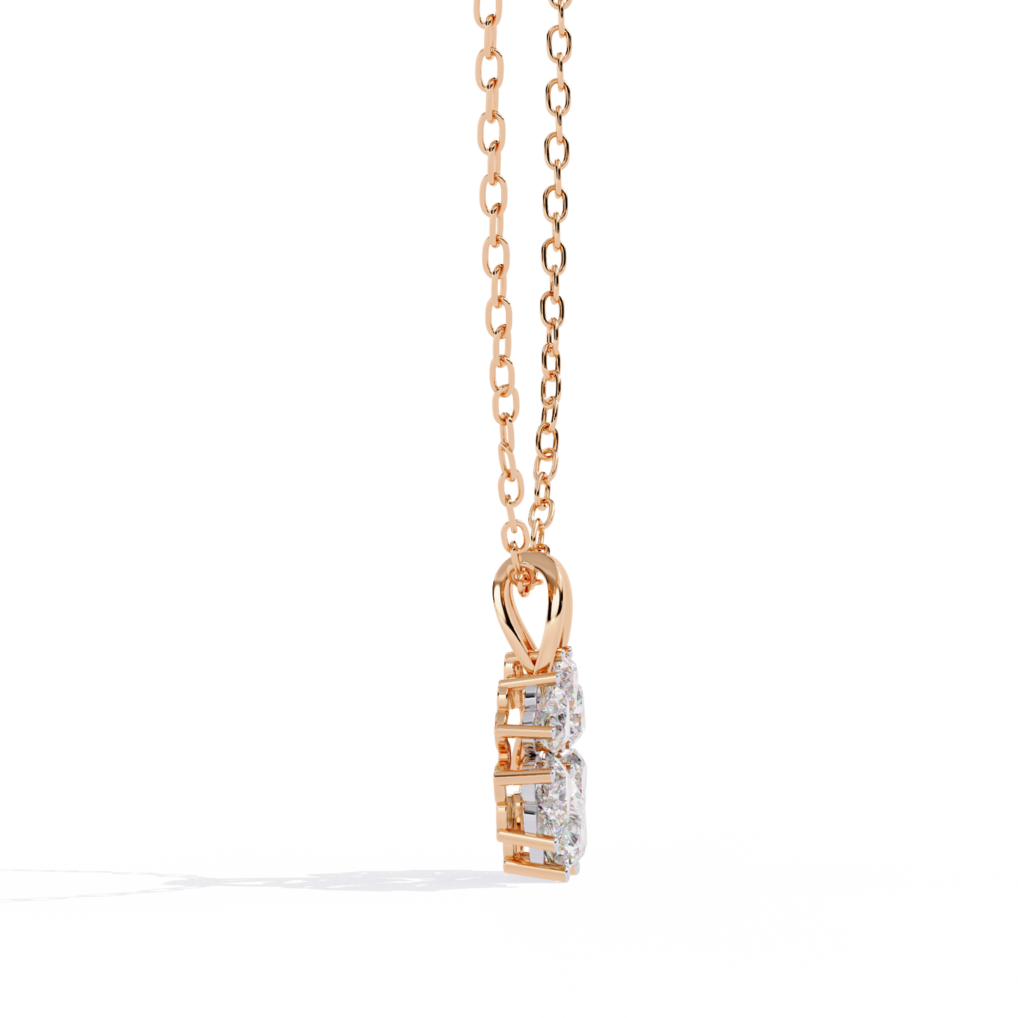 Unique Heart Shape Lab Diamond Pendant