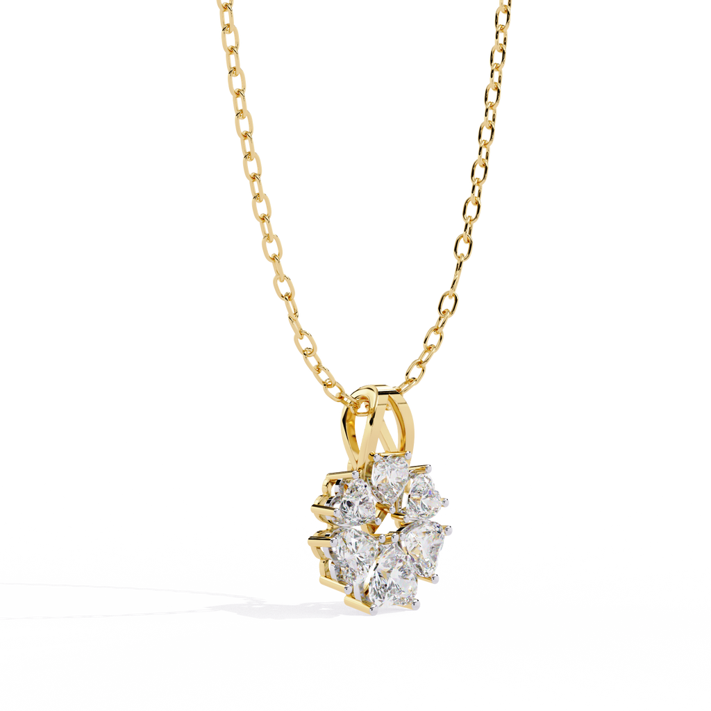 Unique Heart Shape Lab Diamond Pendant