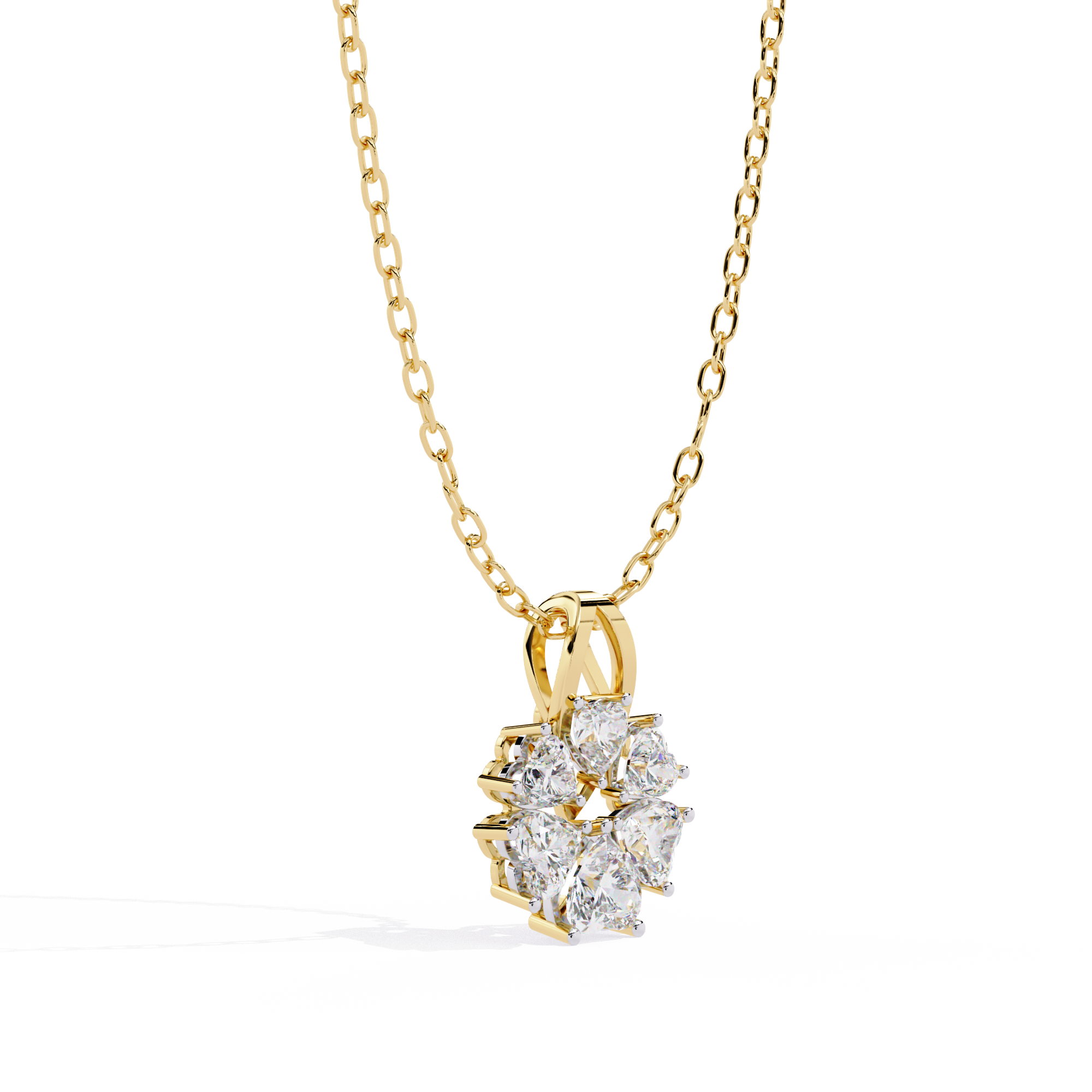 Unique Heart Shape Lab Diamond Pendant