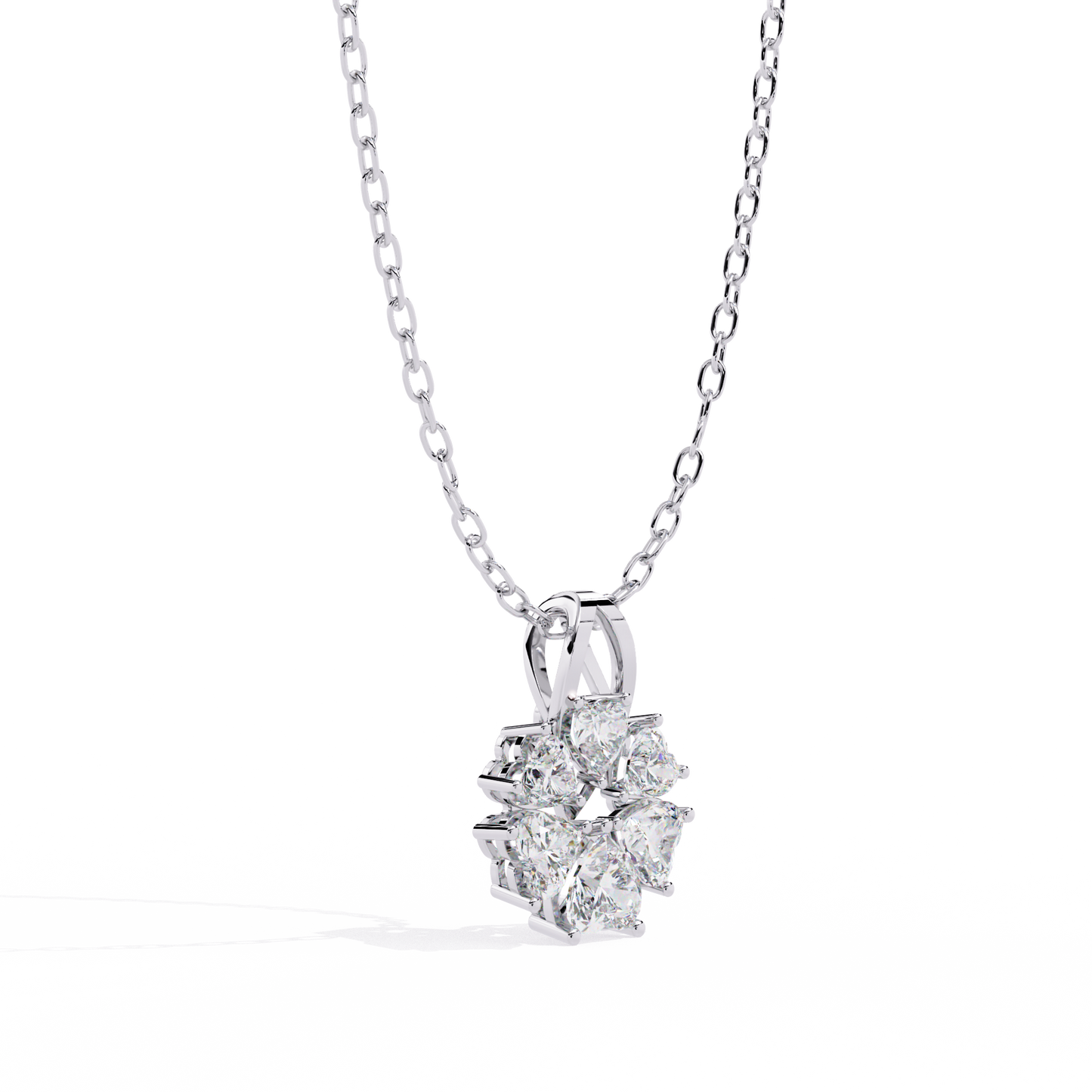 Unique Heart Shape Lab Diamond Pendant