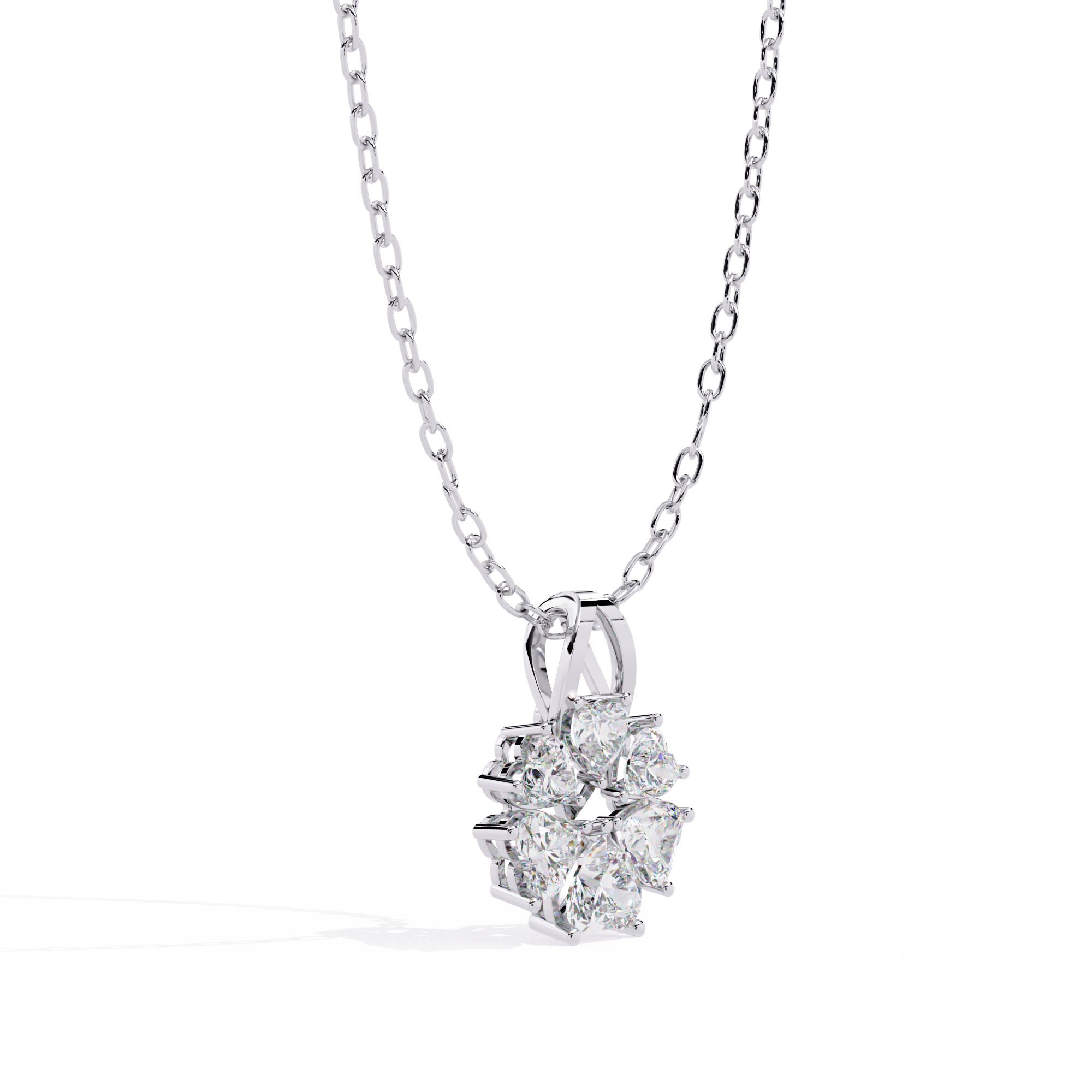 Unique Heart Shape Lab Diamond Pendant