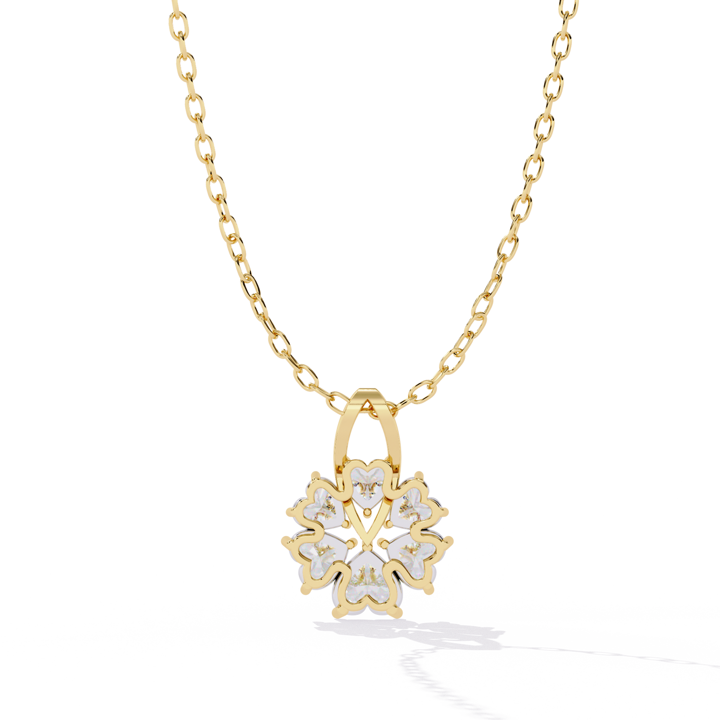 Unique Heart Shape Lab Diamond Pendant