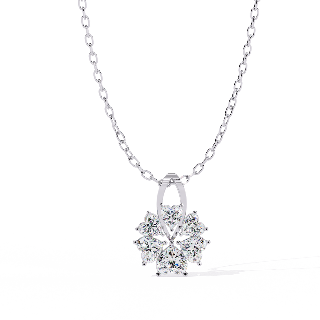Unique Heart Shape Lab Diamond Pendant