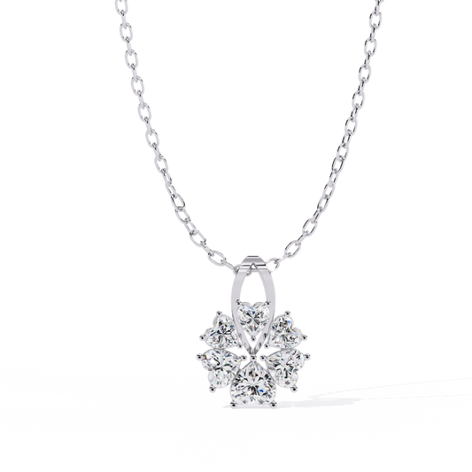 Unique Heart Shape Lab Diamond Pendant