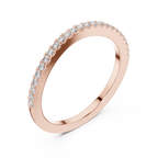 Round Cut Lab Diamond Half Eternity Wedding Band